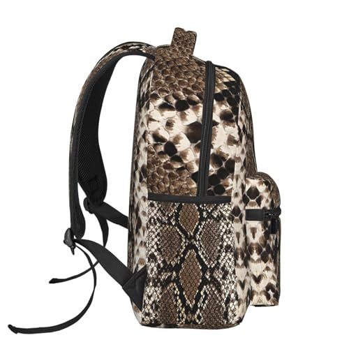 Snakeskin Backpack Snake Laptop Backpacks Travel Hiking Camping Bag Funny Bag Casual Daypack Backpack3