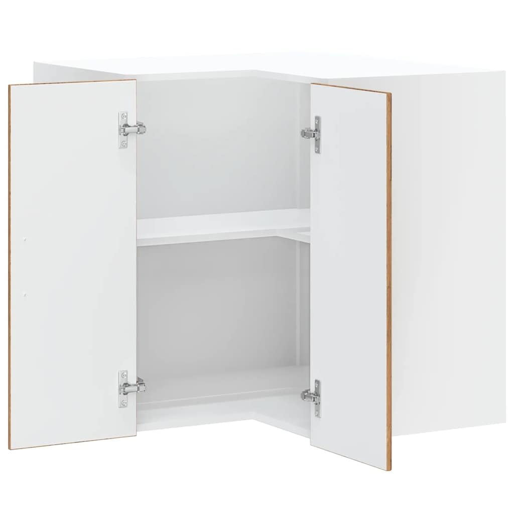 Kalmar Küchen-Eckhängeschrank, Altholz-Optik Holzwerkstoff, 57x57x60 cm, wandmontiert für Küche & Speisekammer, robuste Lagerung
