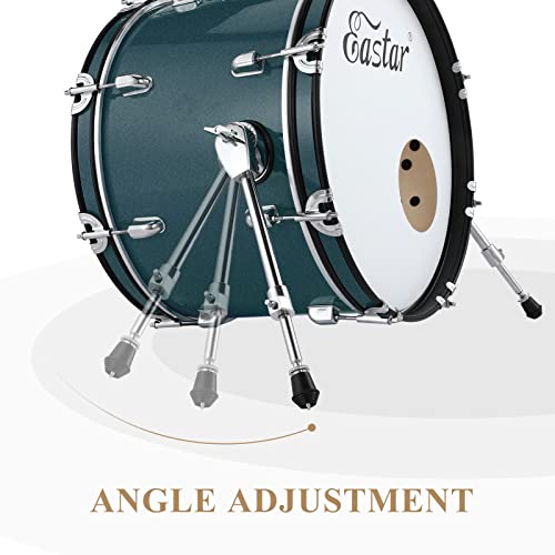 Eastar Adult Drum Set - 18-Inch Full-Size Drum Kit For Adults, 4 Drum 2 Cymbal Drum Complete Drum Kit For Intermediate Drummers, Blue (Eds-540Be) #TOP7
