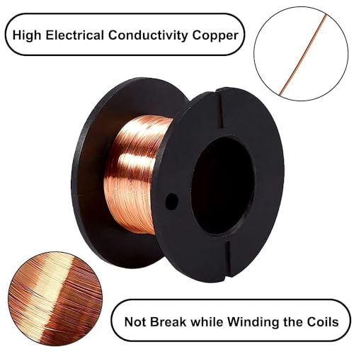 5 Rollen 15m Emaillierter Draht, 0,1 mm Lackdrähte Emaillierter Kupferdraht Magnet Wickeldraht Telefon Notebook Motherboard Reparatur Kabel Länge 15M, Zum Reparieren, Verbinden Oder Löten