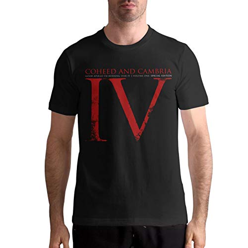 Kina D Wilson Coheed and Cambria T Shirt Men's Casual Personality Fashion Short Sleeved Shirt (Black, XL)