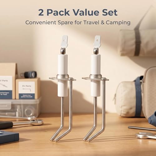 Image of Jingzan 2 Pack RV Water Heater Igniter Electrode Assembly Compatible with Suburban 232258, Spark Probe Replacement for SW6DE SW10DE SW12DE SW16DE DSI Water Heater Models
