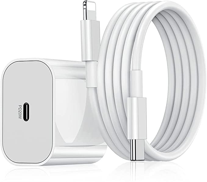 The Black Store Original 20W Pd Charger Type-C Port Adapter with Charging Cable for iPhone 13/13 Pro/ 12/ 12Pro/ 13Pro Max/ 12 Mini with 6 Months Warranty, White (83S000726)