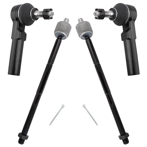 MYSMOT EV404 ES3173 Front Inner & Outer Tie Rod Ends Left & Right for Chrysler Pt Cruiser 2001-2010 Neon 2000-2002 Dodge Neon 2000-2005 SX 2.0 2003-2005 Plymouth Neon 2000-2001, Pack of 4