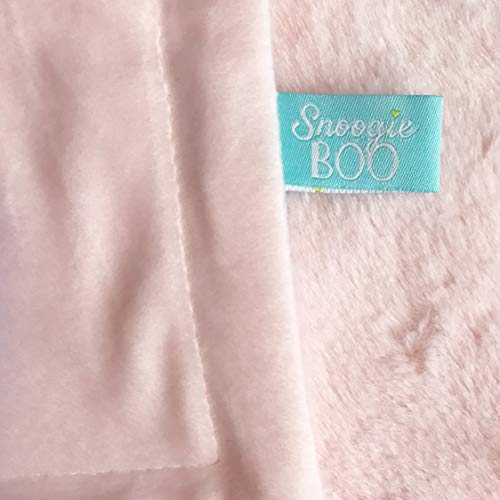 Image of HappyCare Tex SNOOGIE Boo Ultra-Soft Baby Faux Fur Hooded Towel, Pink Small