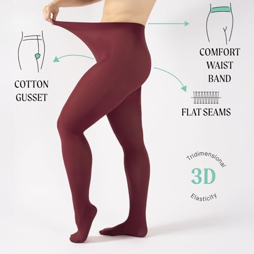 Image of CALZITALY Opaque Colour Tights - 80 DEN Thick Tights, Microfiber Pantyhose, S - 4XL Available in Plus size - Italian Hosiery