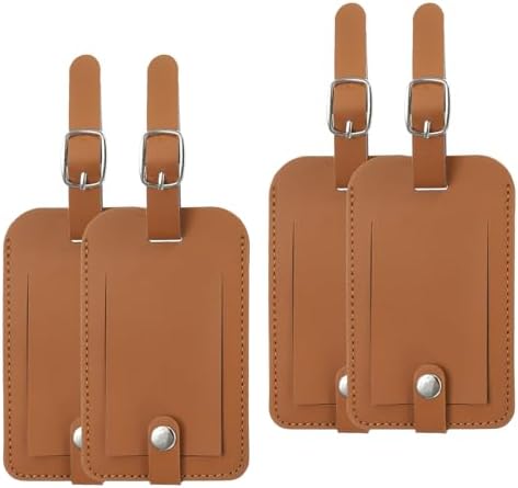 PATIKIL 4 Pack Luggage Bag Tags, PU Leather Suitca… PATIKIL 4 Pack Luggage Bag Tags, PU Leather Suitca…