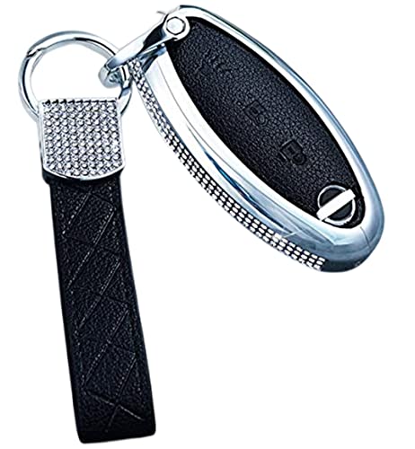 Carcasa para llave de mando de Nissan Qashqai X-Trail en color negro estilo C