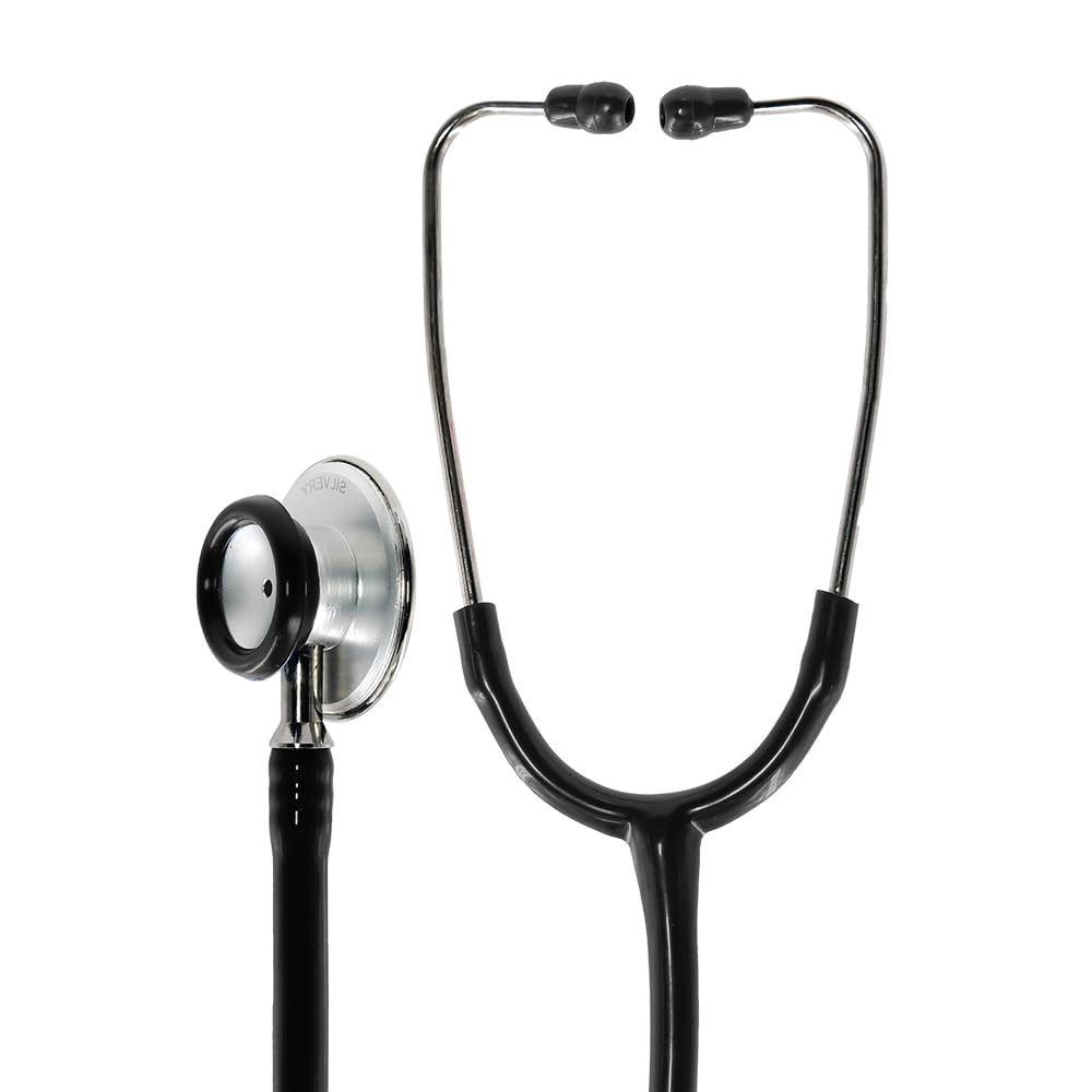 IS Indosurgicals Silvery Stethoscope (Black)