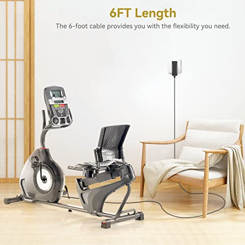 Omilik 9V 6Ft Ac Adapter Power Cord Replacement Fit For Schwinn A10 A15 A20 A25 120 130 240 227P 213 220 223 230 Pt101 Exercise Bike,Gold's Gym Cycle Trainer 400 R Ri 300 C Ci Bicycles Charger #TOP4