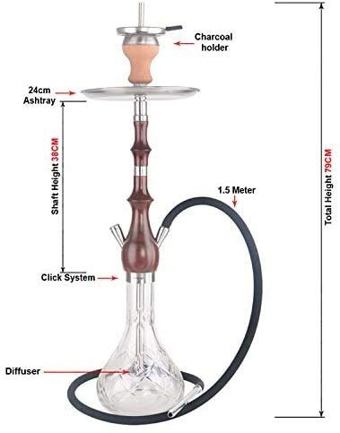 Shisha Cristal 0423 Wasserpfeife, 79 cm – Bild 3