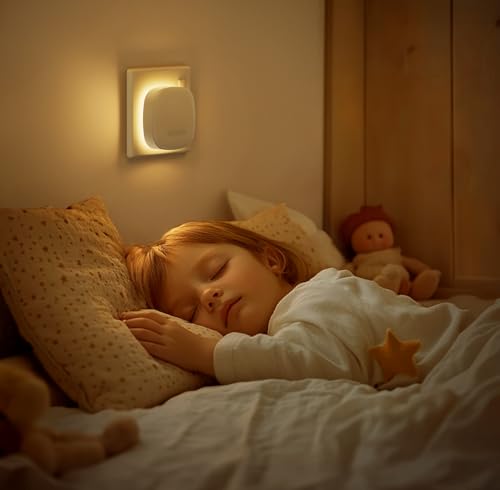 AUVON Night Light Plug in Wall, 2 Pack Backlit LED Motion Sensor Night Light with Dusk to Dawn Sensor, Warm Dimmable Light with Adjustable Brightness 1-50 lm 8 Levels for Hallways, Stairs, Bedrooms - Cosy Home Interiors AUVON Night Light Plug in Wall, 2 Pack Backlit LED Motion Sensor Night Light with Dusk to Dawn Sensor, Warm Dimmable Light with Adjustable Brightness 1-50 lm 8 Levels for Hallways, Stairs, Bedrooms - Image 6