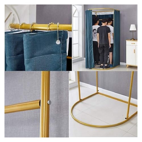 Cortina opaca para vestidor divisor de pantalla negro de 85x80x200 cm 6