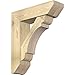 Ekena Millwork BKT0806X28X32OLY06RDF Olympic Slat Rough Sawn Bracket w/Offset Brace, Douglas Fir