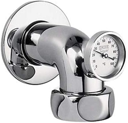 GROHE Lahrer Thm/Mwz Wall Union, Male 1 1/2" Chrome 12448000, Silver, Klein