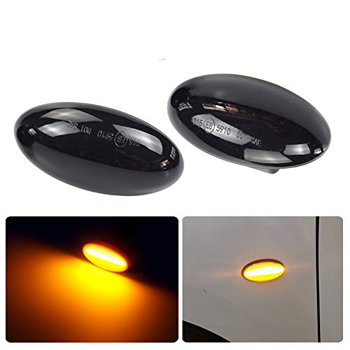 2 clignotants latéraux LED dynamiques certifiés P-eugeot Expert Partner 107 1007 108 206 301 307 407 607 C-itroen C1 C2 C3 C5 C6 Xsara Picasso Berlingo Jumpy