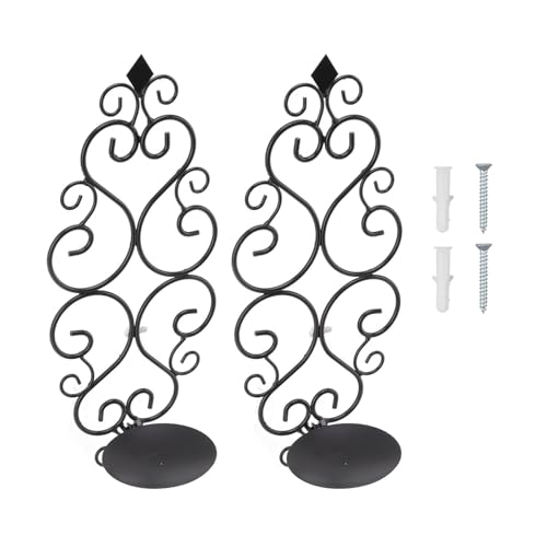 Mokylor Juego de 2 Apliques de Pared C, Candelabro Vintage con Desplazamiento para Decoración de Pared, Candelabro de Hierro Montado en la Pared para Decoración del Hogar, Eventos, Sala de Estar, Boda