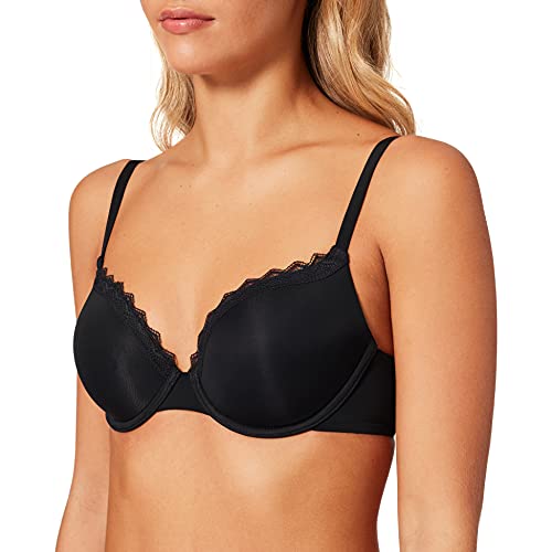 ESPRIT Damen Gepolsterter BH Feminine Micro Par Sexy Padded Mf, Schwarz,...