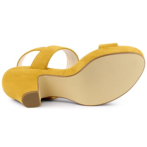 Image of Allegra K Women's Slingback Platform Heels Chunky High Heel Sandals