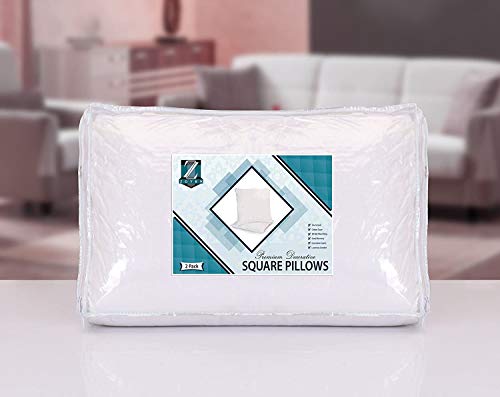 Zoyer Decorative Throw Pillow Inserts (2 Pack, White) - Hypoallergenic Square Pillows Indoor Sofa Pillows - Premium Quality Euro Pillows - Decorative Pillow, Cushion,Sham Stiffer (12"X20") #TOP1