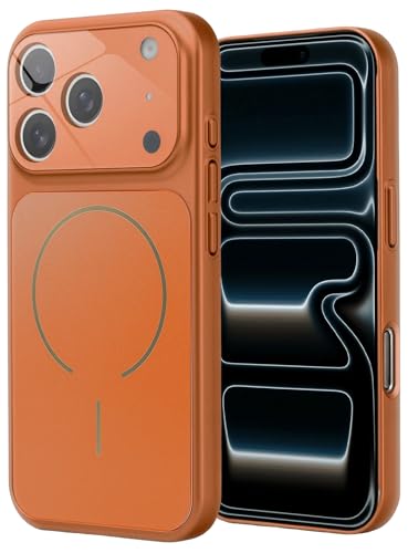 Image of SHINESTAR iPhone 17 Pro Case - Premium Shockproof Protective Cover, Wireless Charging Compatible, Slim & Durable Luxury Back Cover with Camera Protection (Orange)