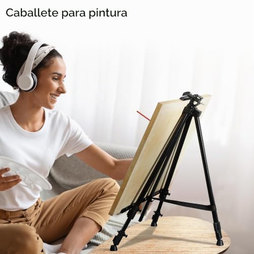 Miniatura 8 de (Usado) Artify Caballete Pintura De Aluminio De Doble Nivel, Altura Ajustable De 22 A 66 Pulgadas, Trípode Para Pintar Y Exhibir Con Una Bolsa De Transporte, Para Artistas Y Estudiantes, Negro