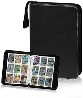 9-Pocket Trading Card Binder with Sleeves, JC-Houser 900 Pockets Card Binders Holder Album, Waterproof Card Collector Folder Carrying Case Compatible with Pokemon Football Baseball Sports Cards