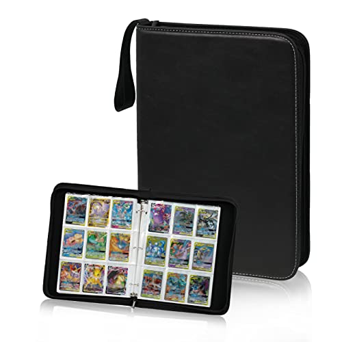 9 Pocket Trading Card Binder with Sleeves, KMOTASUO 900 Pockets Portable Card Collector Album