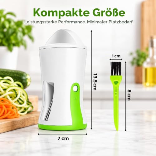 Foto von Generisch Spiralschneider Gemüse 2 in 1 - Für Gemüsespaghetti, Karotte, Gurke, Zucchini, Gemüsenudeln - Handgerät
