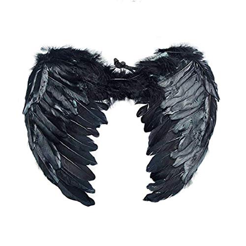 Black Angel Costumes Matalan - leiwo Angel Wings for Kids Adult Feather Wings Halloween Christmas Cosplay Party