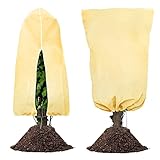 EEEKit 2Pcs Plant Covers for Winter Tree Cover Freeze Protection Bags, 32 x 48 Inch Thickness...