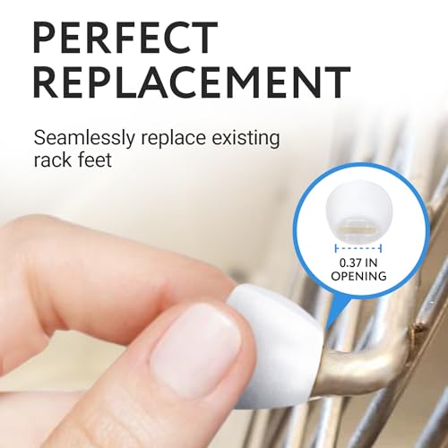 image for IMPRESA 16-Pack White Kitchen Sink Rack Feet - Kohler 84544-0 Replacem