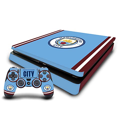 Sticker Manchester City PS4 Slim pour salon gamer et habillage de manette DualShock 4 football