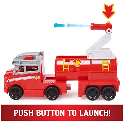 Image of Paw Patrol Big Truck Pup's Marshall Transforming Toy Truck with Collectable Action Figure|Vehicle Set with launch Water Cannon|Learning Activity Set|Roleplay Toy For Kids 3+|Birthday Gift|MadeIn India