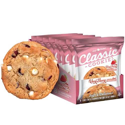 Classic Cookie, Soft Baked Cookie, Very Berry Cookie 3oz, 8 Count Pack