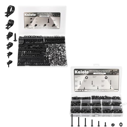 292PCS Cable Clips for Cable Management Cord Organizer, 6 Sizes-3/16'' ...