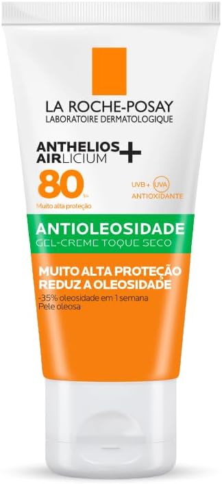 La Roche-Posay Anthelios Airlicium FPS80 — bisnaga do protetor solar facial antioleosidade com toque seco