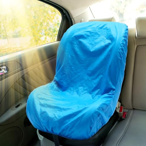 Image of BBTO 2 Pcs Car Seat Sun Shade Covers Baby Car Seat Coolers Protector Reflective Carseat Sunshade Infant Shield Heat UV Sunlight Keep Baby Toddler Child Cool Travel Safety(Classic,Blue)