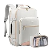 LOVEVOOK Zaino per PC Donna Multitasche, Laptop 15.6 Pollici Portatile, Zaino Impermeabile con Caricatore USB, Borsa da Viaggio Lavoro Scuola Ufficio, Grigio