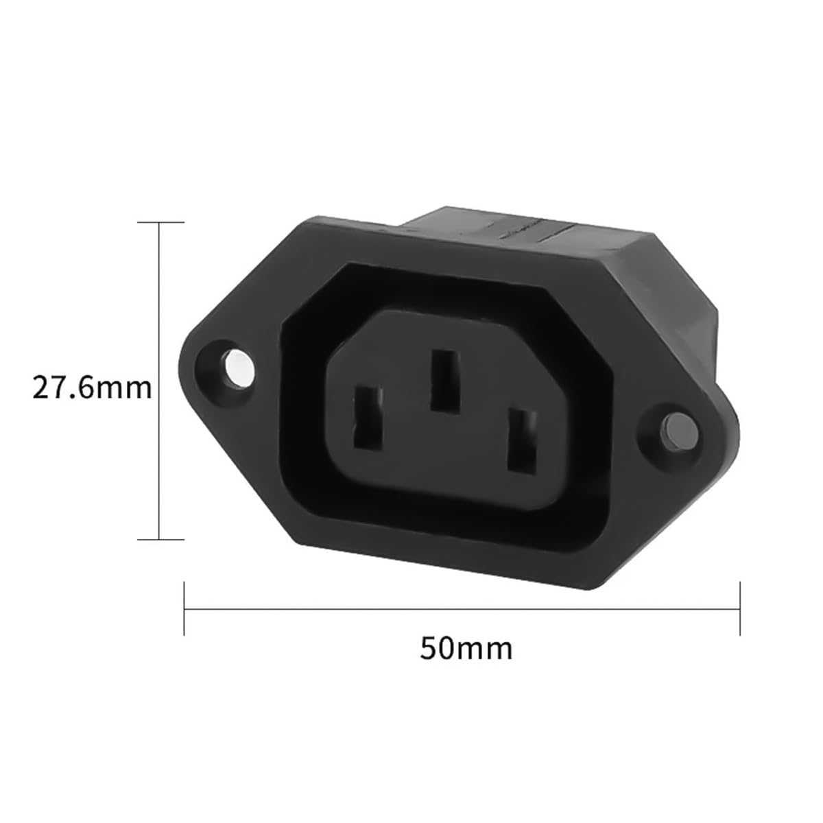 Gorise 2 Stück Kaltger?testecker Mit C14 Stecker 10A/250V Schwarz