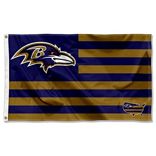 Drapeau Baltimore Ravens USA 3x5 WinCraft avec oeillets pour fan de football américain