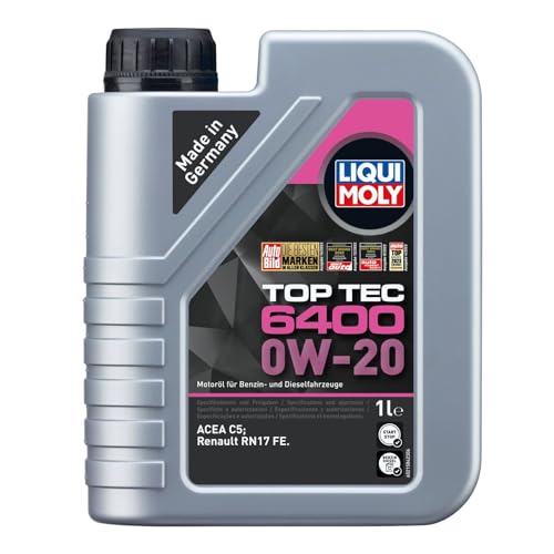 LIQUI MOLY Top Tec 6400 0W-20 | 1 L | Synthesetechnologie Motoröl | Art.-Nr.: 21584