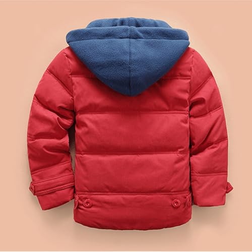 Kids Boys Color Blocking Parka Jacket Toddler Long Sleeve Full Zip Down Outwear Boy Winter Warm Bubble Jacket for Men3