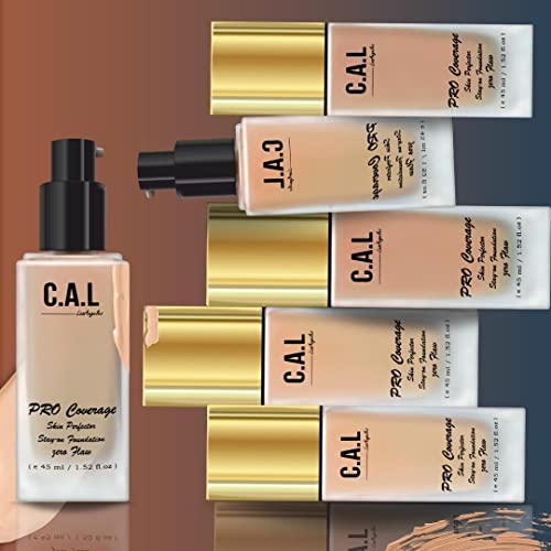 Image of CAL Losangeles Liquid Matte Foundation, Unisex Skin Perfector for All Types of Skins, Stay On Full Coverage Oil Free Flawless Waterproof Make Up Foundation for Men & Women Everyday Use(Coral Beige)