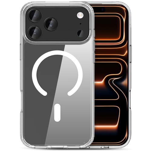 Image of FanTEK Phone Case Compatible with iPhone 17 Pro Max 6.9 Inch, Magnetic Case Clear Protective Bumper Hard Back Cover