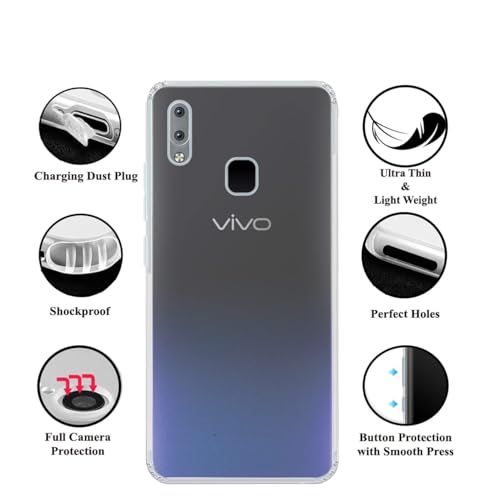 Image of Soft Rubber Back Cover Compatible Model for Vivo 1811 / Vivo Y91 - Transparent