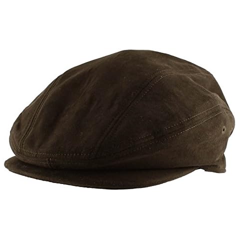 Morehats Suede Warm Newsboy Cap Gatsby Golf Irish Hunting Hat - Chocolate (XL) Cover