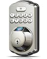 Veise Fingerprint Door Lock, Keyless Entry, Auto Lock, Electronic Keypad Deadbolt for Front Door, Biometric, Anti-Peeking Password, Easy Install, Satin Nickel