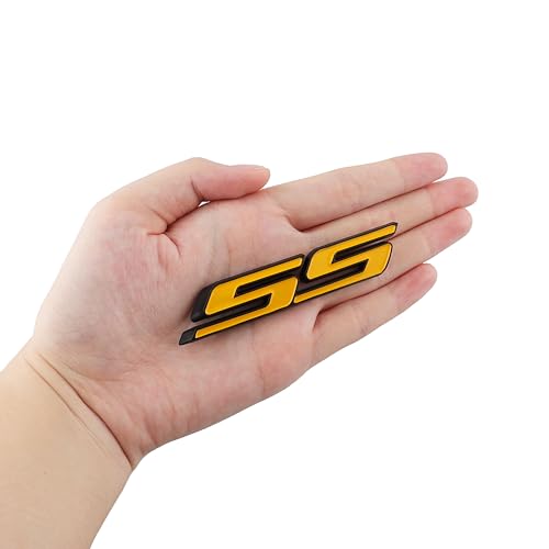 Image of 1PC SS Emblem 3D Metal Car Sticker Decoration Car Side Rear Badge for Cars Trucks SUV Luggage Computers (Yellow Black)