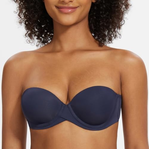 Image of MELENECA Women's Stay Put Padded Cup with Lift Underwire Push Up Strapless Bras